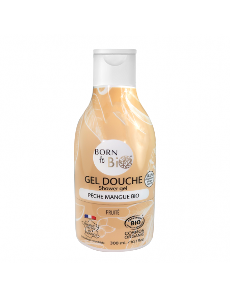 Gel de Ducha Ecológico de Melocotón y Mango Born to Bio 300 ml