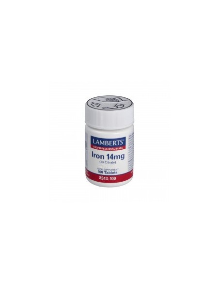 Hierro 14 Mg.Citrato 100 Comp. Lamberts