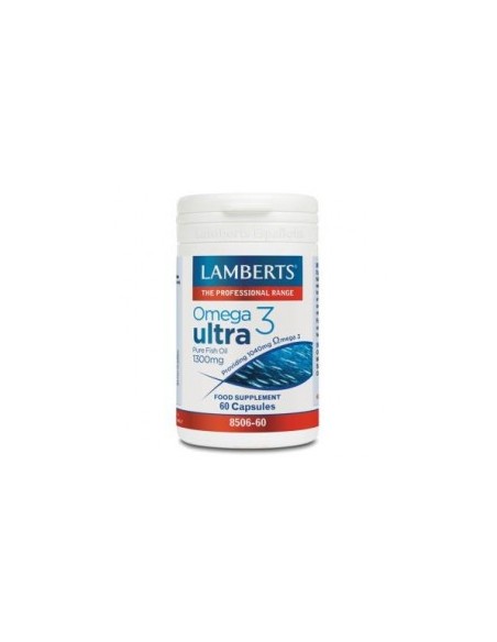 Omega 3 Ultra Aceite De Pescado Puro 1300Mg. 60Cap Lamberts