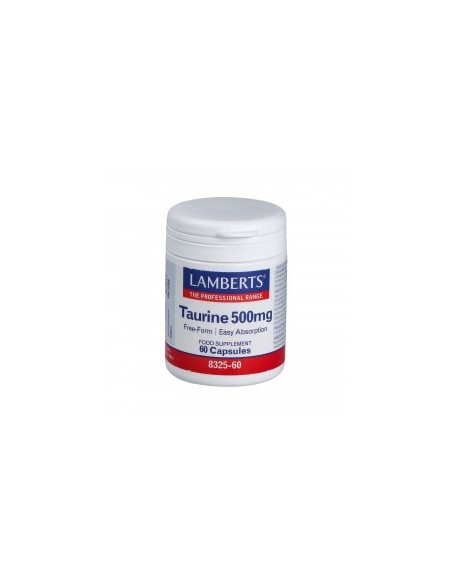 Taurina 500 Mg. 60 Cap. Lamberts