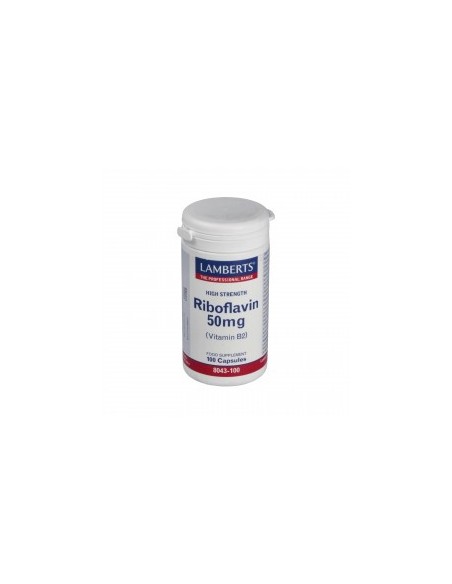Vitamina B-2 50 Mg.(Riboflavina) 100 Cap. Lamberts