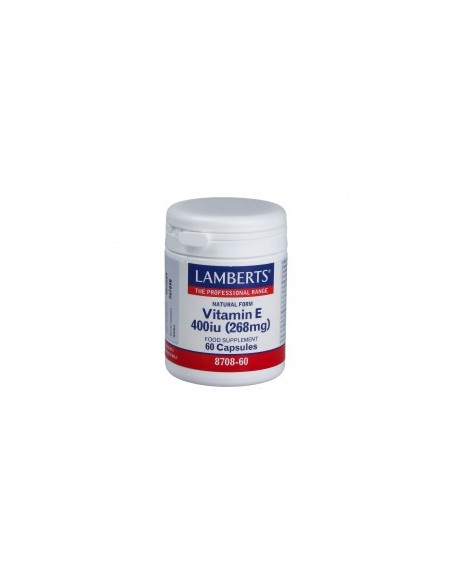 Vitamina E Natural 400Ui 60 Cap. Lamberts