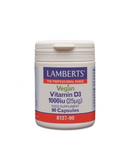 Vitamina D3 1000Ui 90Cap. Vegan Lamberts