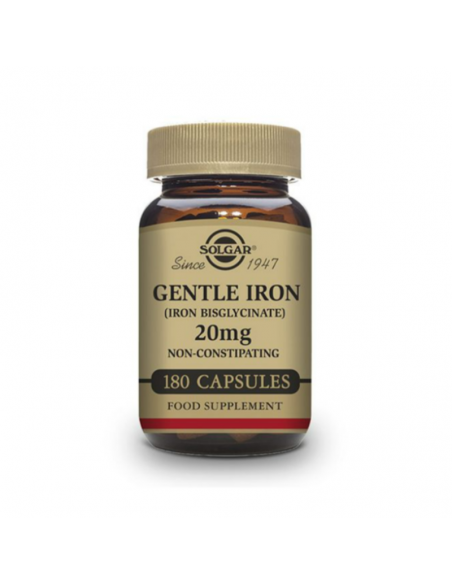 Hierro Gentle (No Estriñe) 20Mg. 180Cap. Solgar