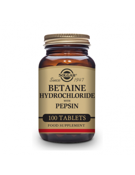 Betaina Clorhidrato Con Pepsina 100Comp. Solgar