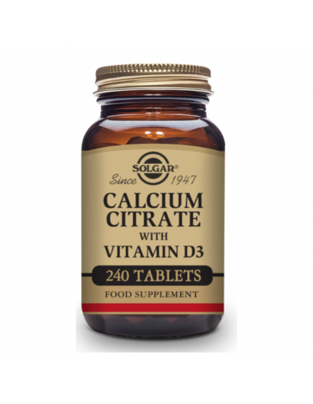 Citrato De Calcio Con Vitamina D 240Comp Solgar