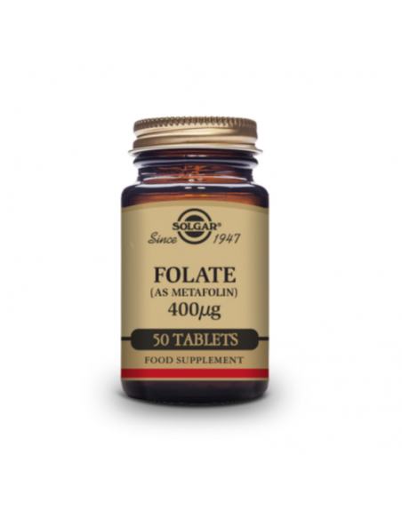 Folato (Como Metafolin) 400Mcg. 50Comp. Solgar