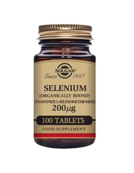 Selenio 200Mcg (Sin Levadura) 100Comp Solgar