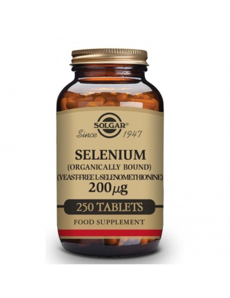 Selenio 200Mcg (Sin Levadura) 250Comp Solgar