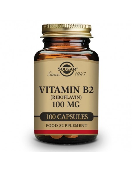 Vitamina B2 100Mg.(Riboflavina) 100Cap.Veg. Solgar