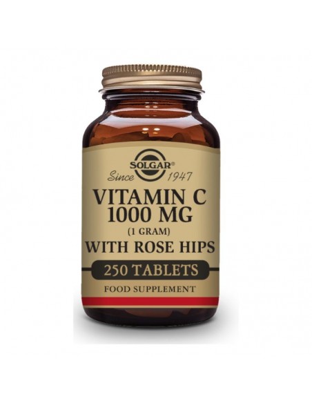 Vitamina C 1000Mg Rose Hips 250Com Solgar