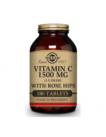 Vitamina C 1500Mg Rose Hips 180 Comp. Solgar