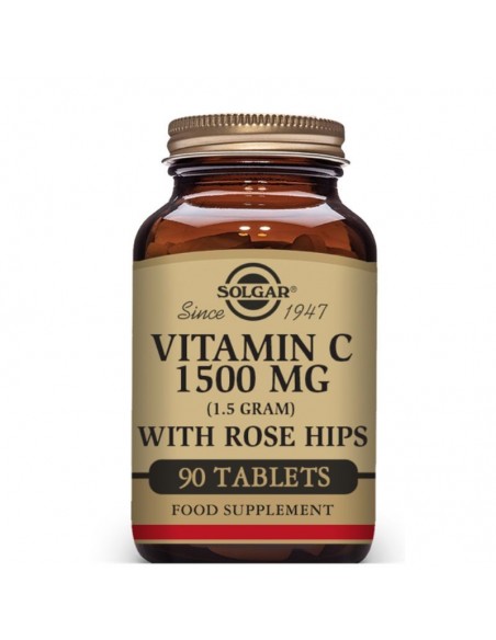 Vitamina C 1500Mg Rose Hips 90Com Solgar