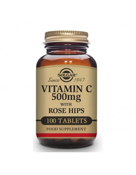 Vitamina C 500Mg Rose Hips 100Com Solgar