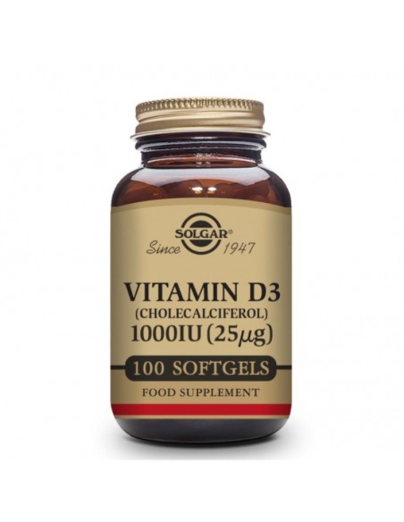 Vitamina D3 1000Ui (25Mcg) 100Cap.Blandas Solgar