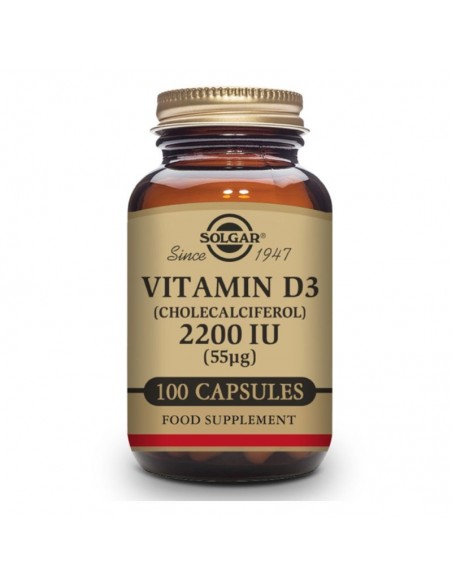 Vitamina D3 2200Ui (55Mcg) 100Cap.Veg. Solgar