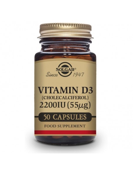 Vitamina D3 2200Ui (55Mcg) 50Cap.Veg. Solgar