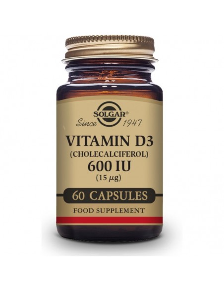 Vitamina D3 600Ui 15Mcg. 60Cap.Veg. Solgar