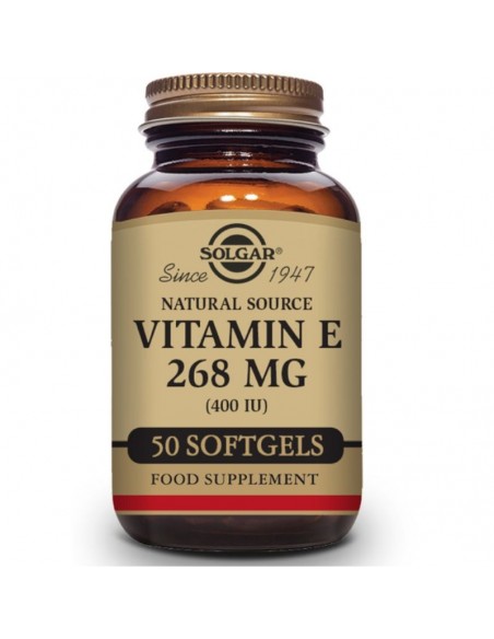 Vitamina E 400Iu (268Mg) 50Cap.Blanda Veg. Solgar