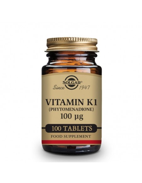 Vitamina K Natural 100Mcg. 100Comp. Solgar