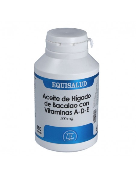 Aceite Higado De Bacalao Con Vit. A, D Y E 180Cap. Equisalud
