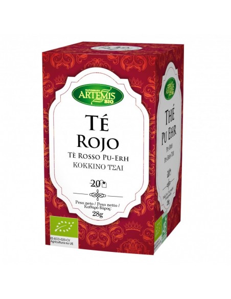  Té Puerh Rojo Infusion 20Bolsitas. Bio Artemis