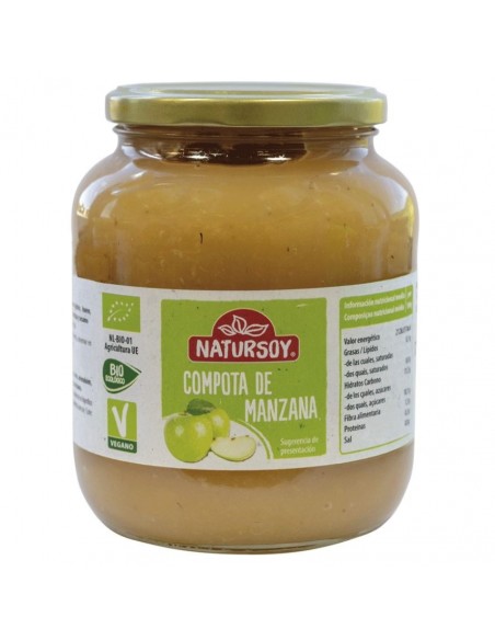 Compota De Manzana 700Gr. Bio Vegan Natursoy