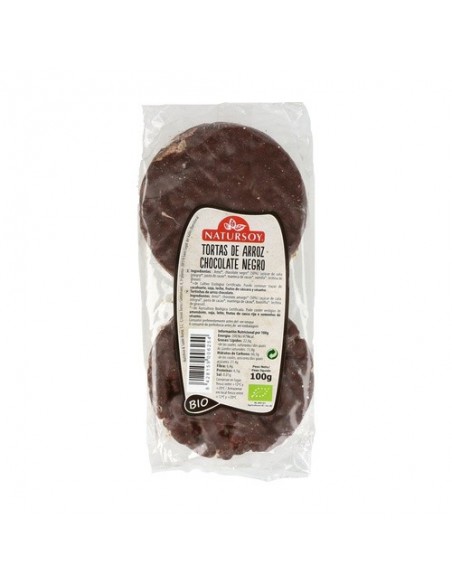 Tortas De Arroz Con Chocolate Negro 100Gr. Natursoy