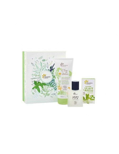 Cofre Hombre Gel Ducha Verbena+Perfume+Jabon Fleurance Nature