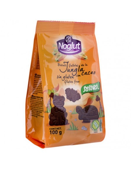  Noglut Galletas Jungla Cacao 100Gr. Santiveri