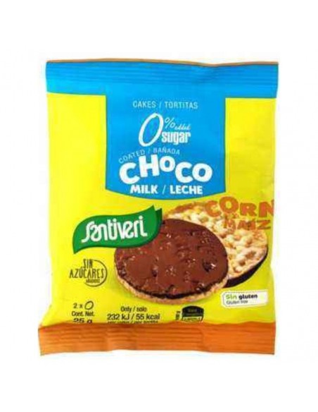  Tortitas De Maiz Con Choco Con Leche 2Ud 25Gr S/A Santiveri