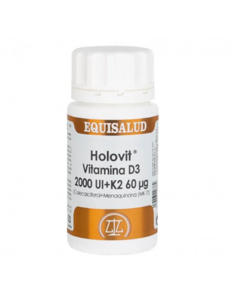 Holovit Vit. D3 2000Ui+K2 60Mcg+Menaquinona 50Cap. Equisalud
