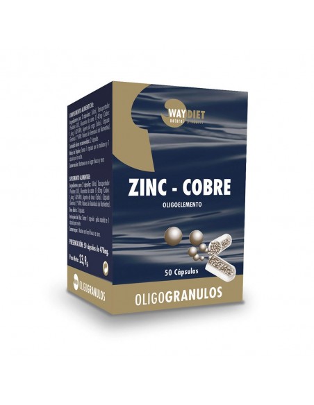 Zinc-Cobre Oligogranulos 50Caps. Waydiet