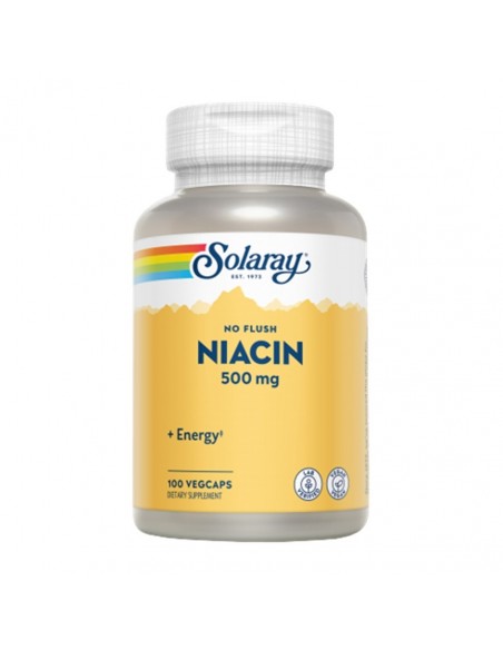 NIACIN 500mg. NO RUBORIZANTE 100cap. Solaray