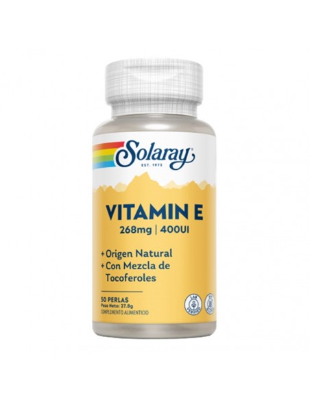 VIT. E (100% d-alfa tocoferoles) 50perlas Solaray