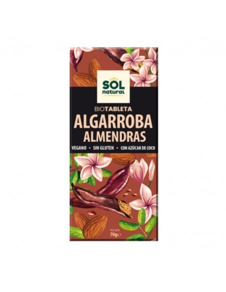 Algarroba Con Almendra Tableta 70Gr. Bio Sg Vegan Sol Natural