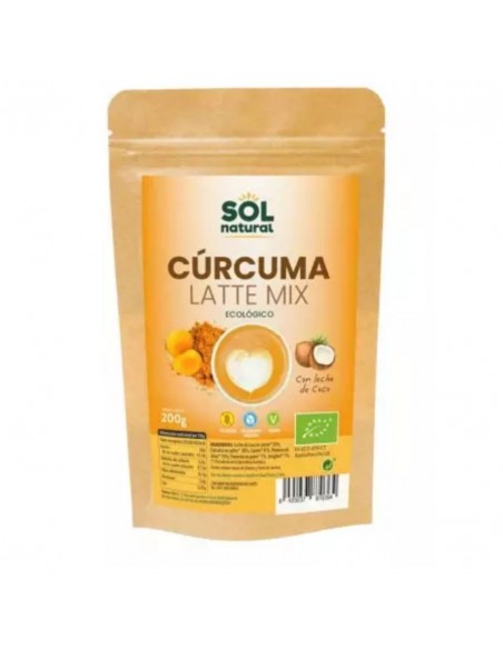  Curcuma Latte Mix Con Leche De Coco 200Gr.Bio Sg Sol Natural
