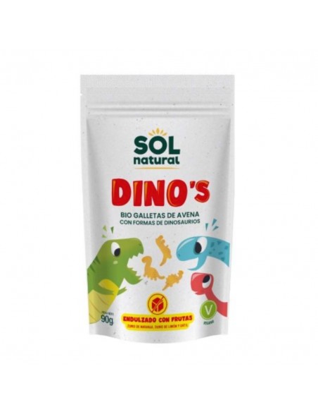  Dinos Galletas De Avena Y Fruta 90Gr. Bio Sol Natural