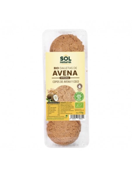  Galletas De Avena Coco Y Agave 175Gr. Bio Sol Natural