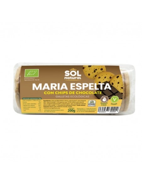  Galletas Maria De Espelta Y Chocolate 200Gr. Sol Natural