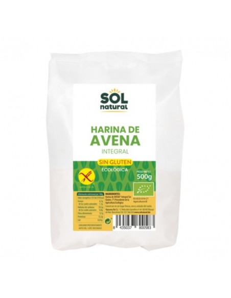Harina De Avena Integral 500Gr. Bio Sg Sol Natural