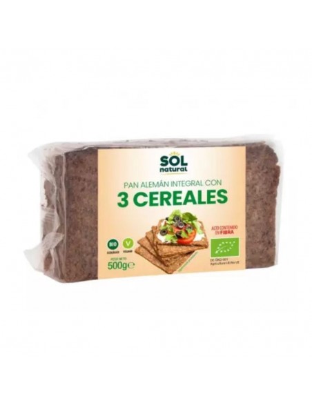 Pan Aleman Tres Cereales 500Gr. Bio Sol Natural