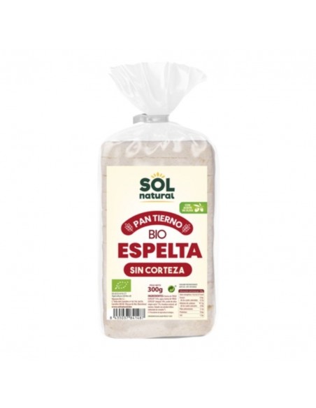  Pan De Molde De Espelta Sin Corteza 300Gr. Bio Sol Natural