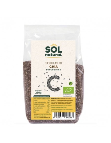  Semillas De Chia 250Gr. Bio Sol Natural