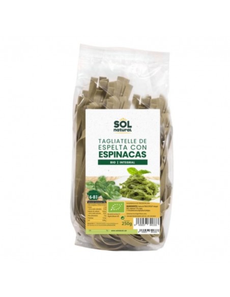  Tagliatelle De Espelta Con Espinacas 250Gr. Bio Sol Natural