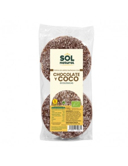 Tortas De Arroz Con Chocolate Y Coco 100Gr. Bio Sol Natural