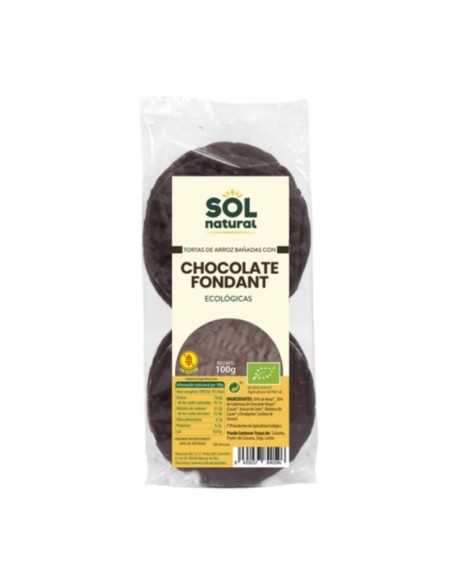 Tortas De Arroz Con Chocolate Fondant 100Gr. Bio Sol Natural