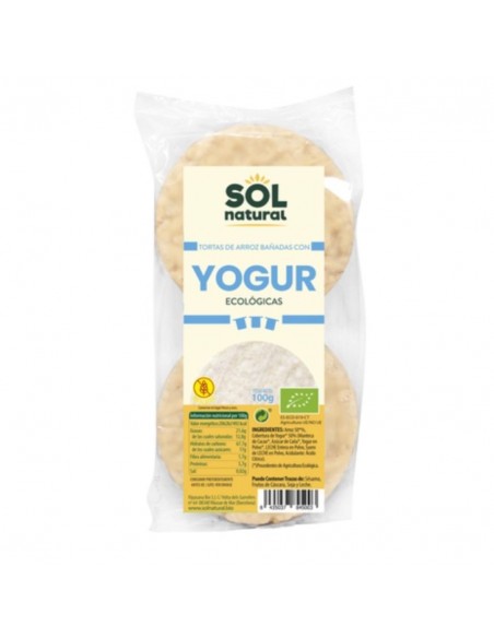 Tortas De Arroz Con Yogur Natural 100Gr. Bio Sol Natural