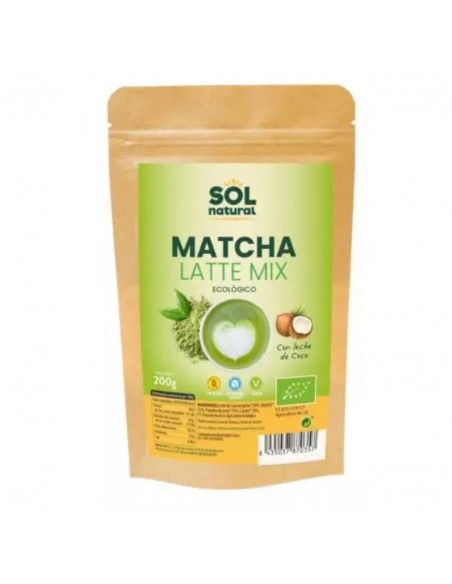 Matcha Latte Mix Con Leche De Coco 200Gr. Bio Sg Sol Natural
