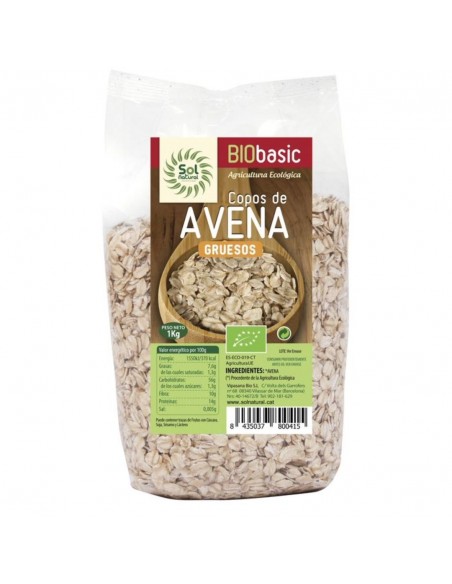 Copos De Avena Integral Gruesos 500Gr. Bio Sg Sol Natural